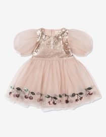 Sukienka tiulowa Mei Gold Blush Konges Sløjd Hello berry