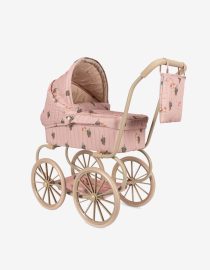 Wózek dla lalek z gondolą Minnie Bow Kitty Pink Konges Slojd MINNIE DOLL PRAM bow kitty pink