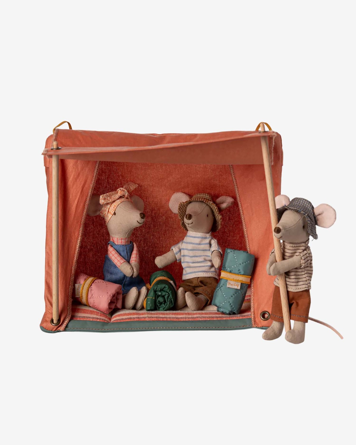 helloberry.pl maileg Happy camper tent, Mouse2 myszki podróżnicy maileg