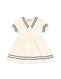 ALLIE SAILOR DRESS GOTS optic white