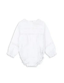 Koronkowy rampers z bawełny organicznej – Orchid