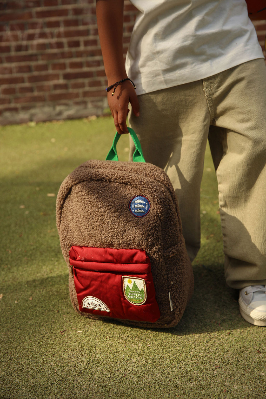 Brown:Burgundy Midi Backpack5