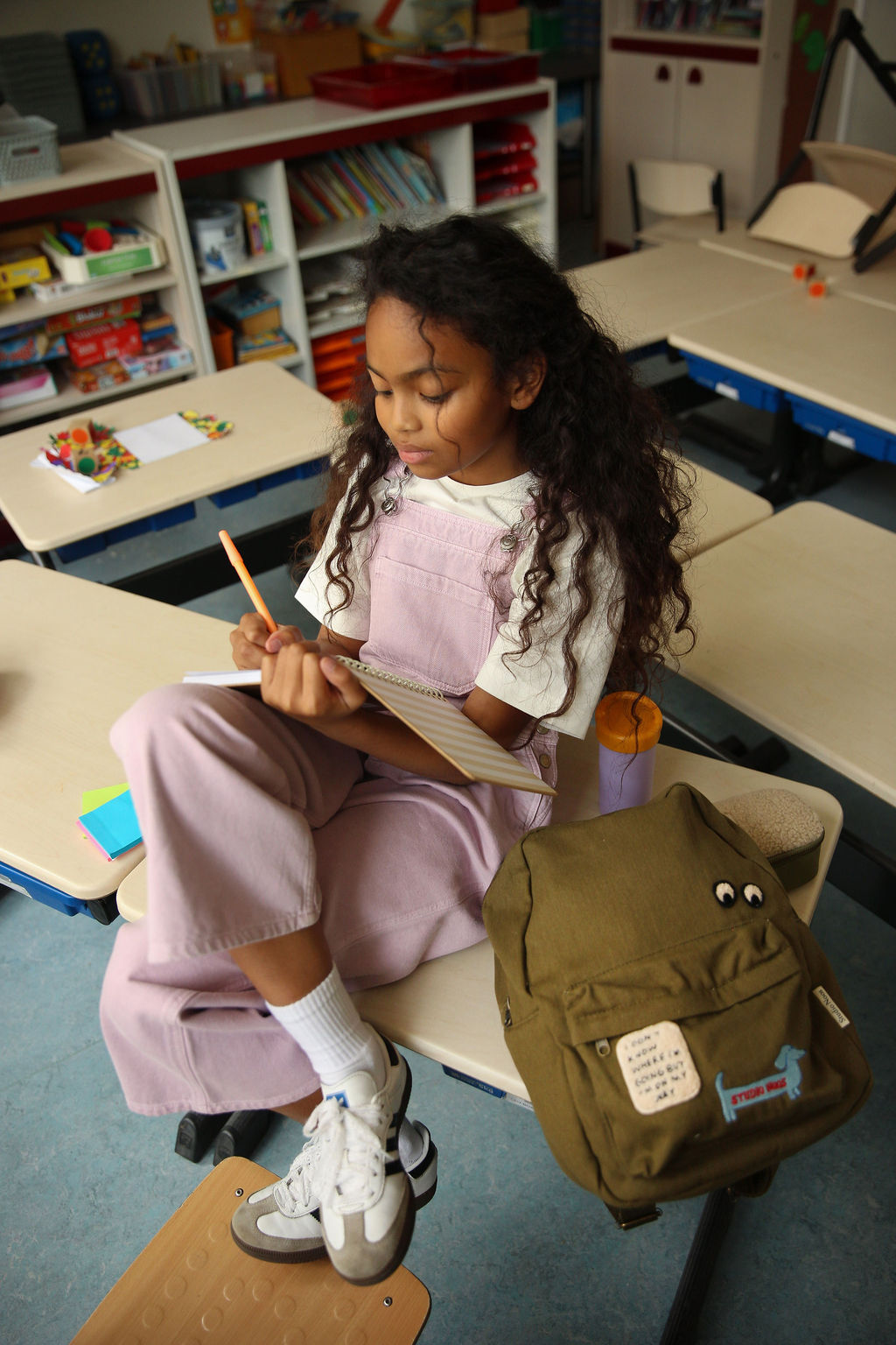 Green Cotton Midi Backpack1