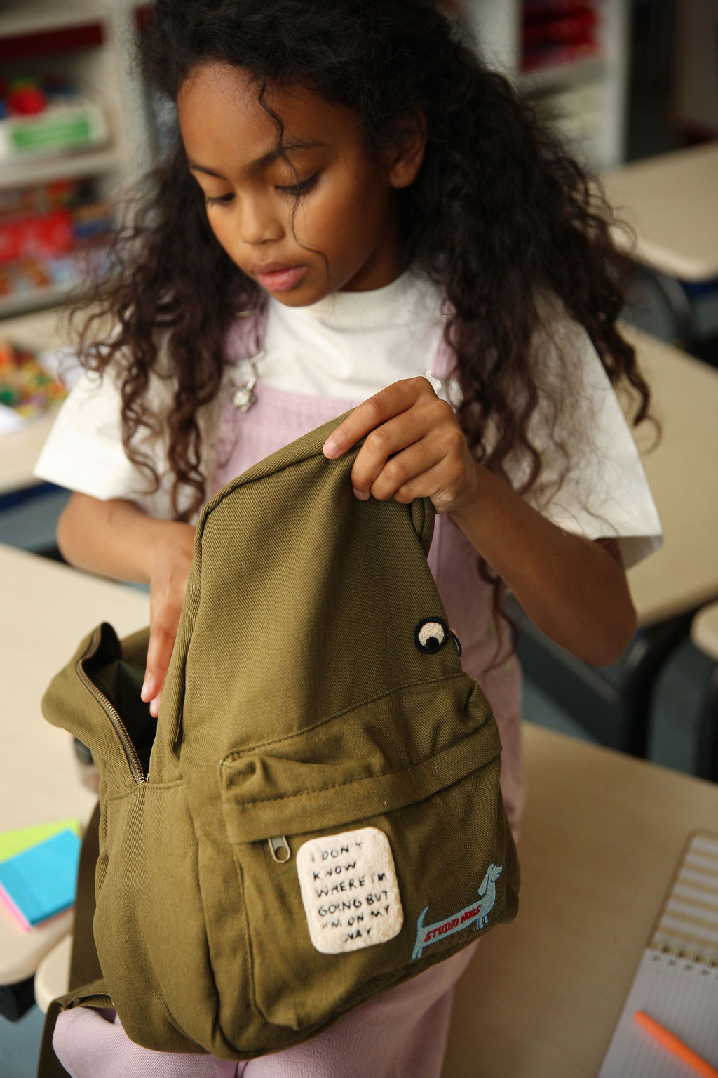 Green Cotton Midi Backpack2
