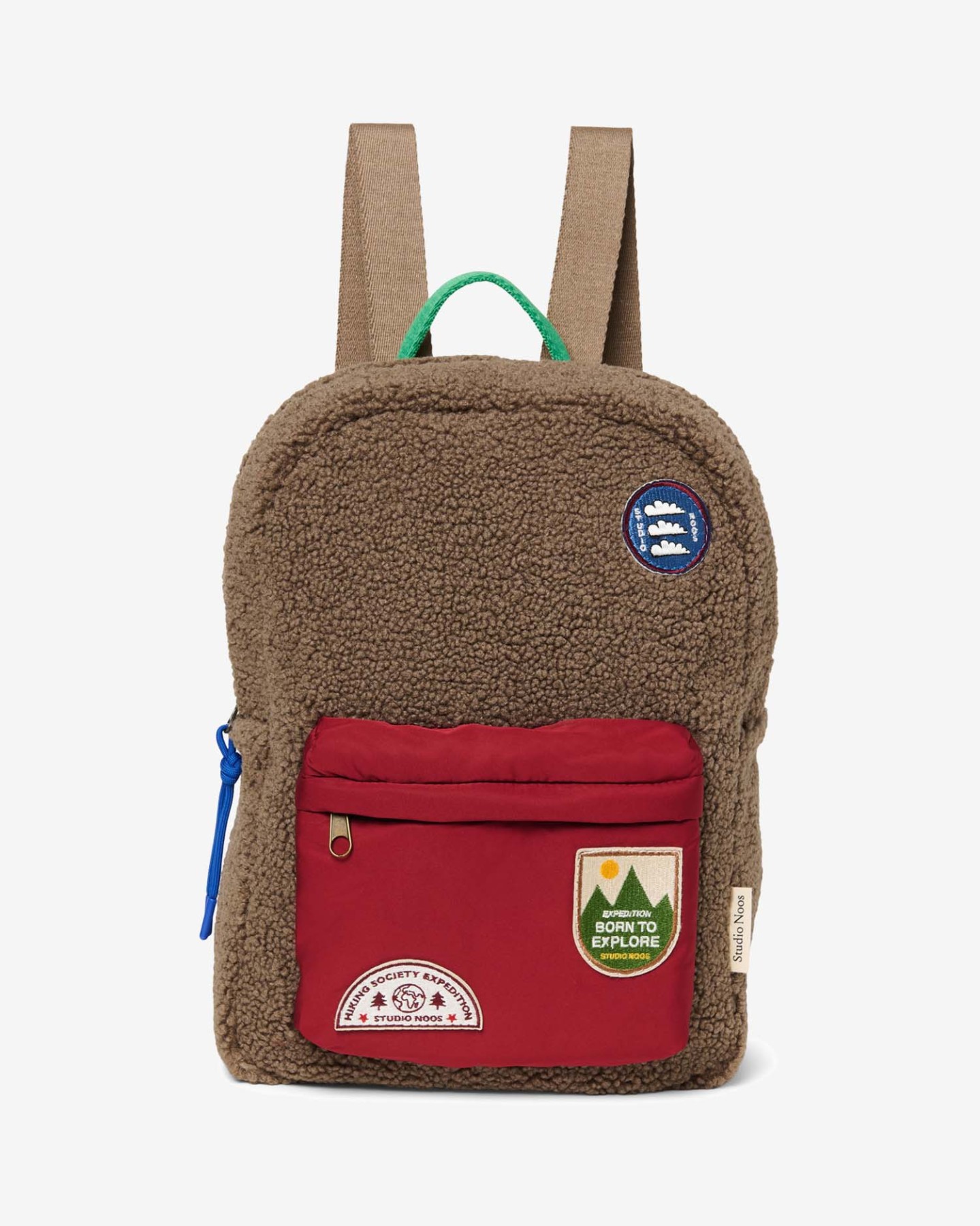 helloberry.pl STUDIO NOOS Brown_Burgundy Teddy Midi Backpack PS1