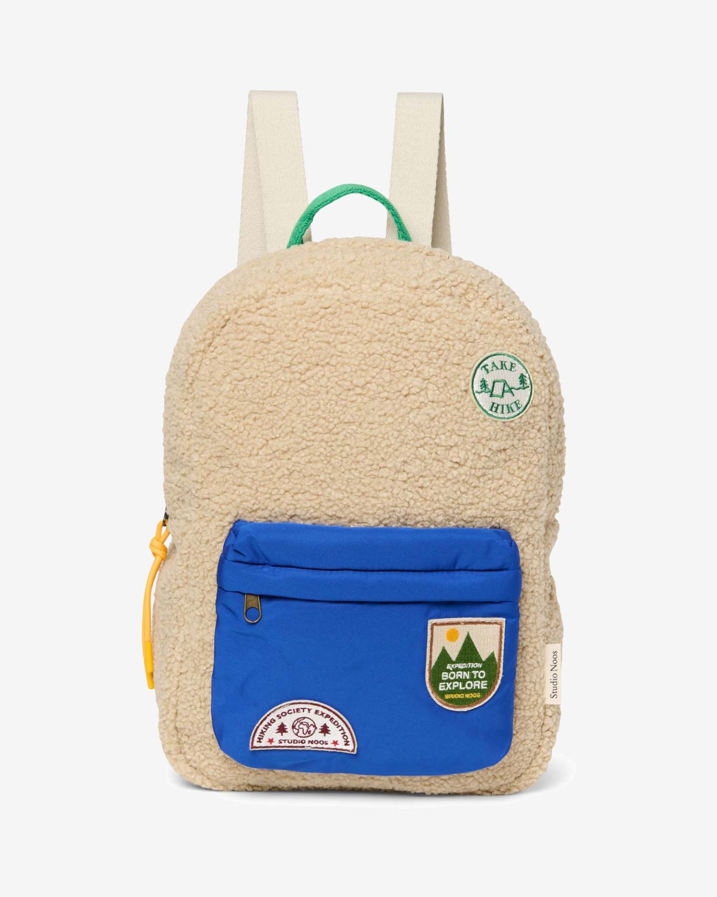 helloberry.pl STUDIO NOOS Ecru_Cobalt Teddy Midi Backpack PS1