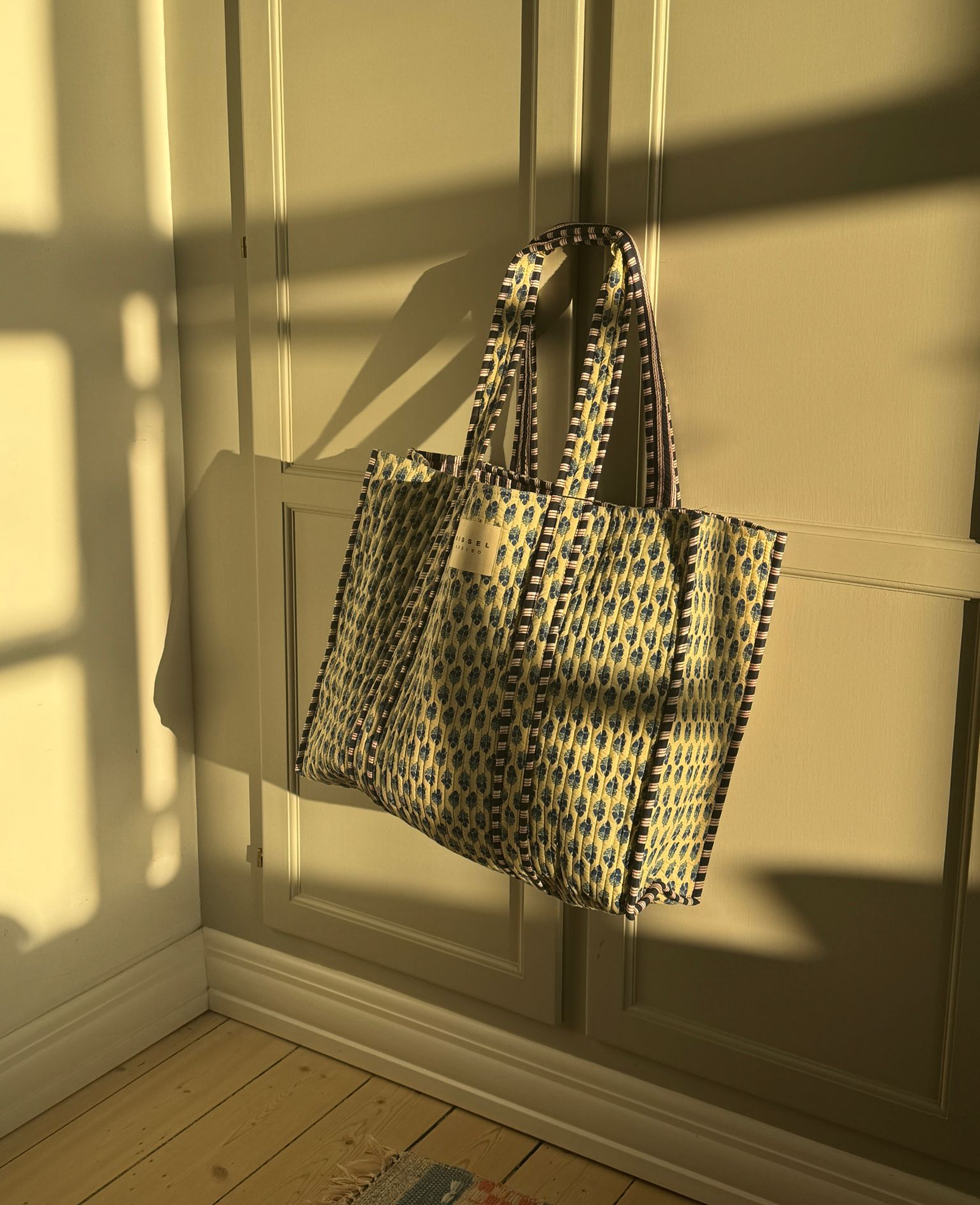 Pricilla Bag Clematis Blue - Organic Cotton 3 Clematis Blue duża torba sissel edelbo hello berry