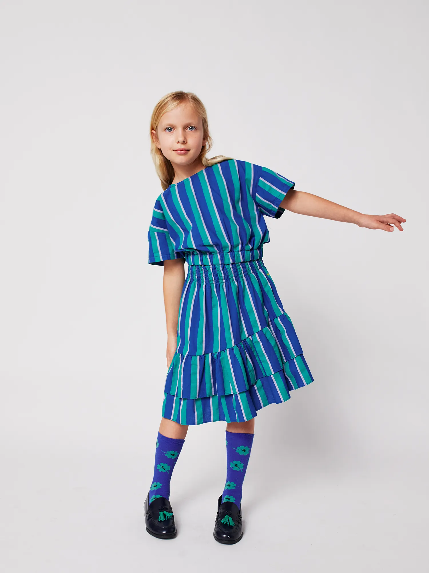 Striped woven midi skirt88