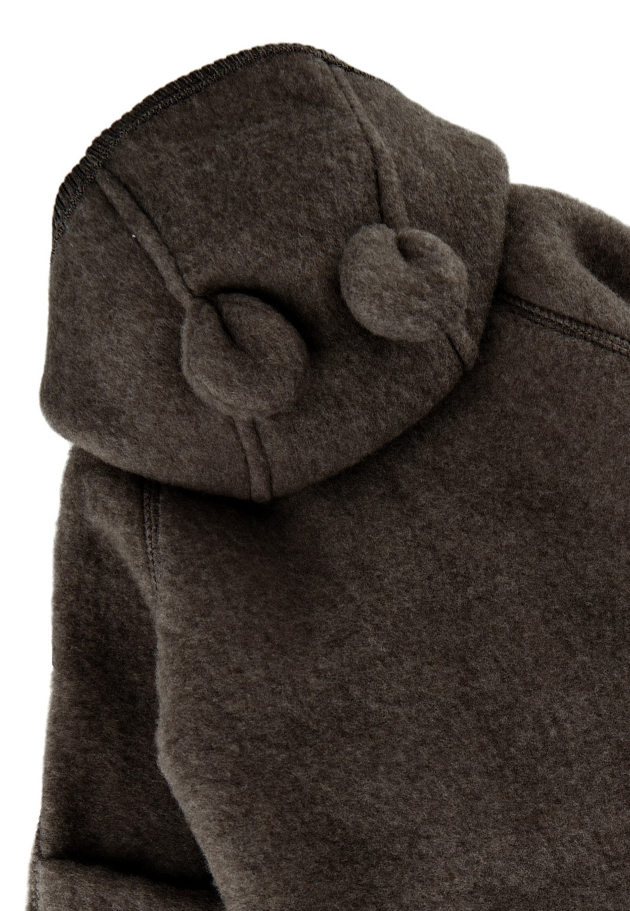 50041 - Dark Brown Melange - Extra 3 merino, wełna merynosów, kombinezon niemowlęcy, kombinezon dziecięcy, kombinezon z uszami misia, kombinezon zimowy, kombinezon do wózka, kombinezon Mikk-Line, kombinezon Hello Berry, kombinezon Dark Brown