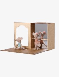 Zestaw myszek baletowych w pudełku – Little Sister & Brother maileg Ballet mice in dance studio, Little sister and brother