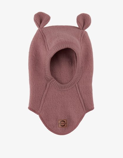 Kominiarka merino z uszami misia | Burlwood Hello Berry , kominiarka z miękkiej wełny merino; czapka merino mikk line