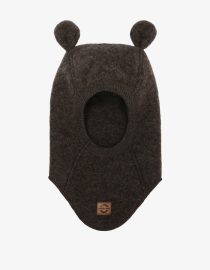 Kominiarka merino z uszami misia | Dark Brown Mikk-Line Engel