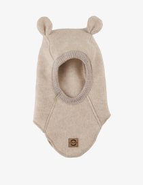 Kominiarka merino z uszami misia | Off White Hello Berry Engel merino kominiarka czapka z wełny merino