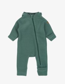 Kombinezon z uszami misia z wełny merino | Balsam Green engel natur