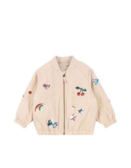 Kurtka bomberka Juno Sequin | Smoke Gray