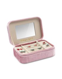 ALL I WISH FOR - JEWELRY Konges Slojd Velvet Jewelry Box with Jewelry Set – Pink