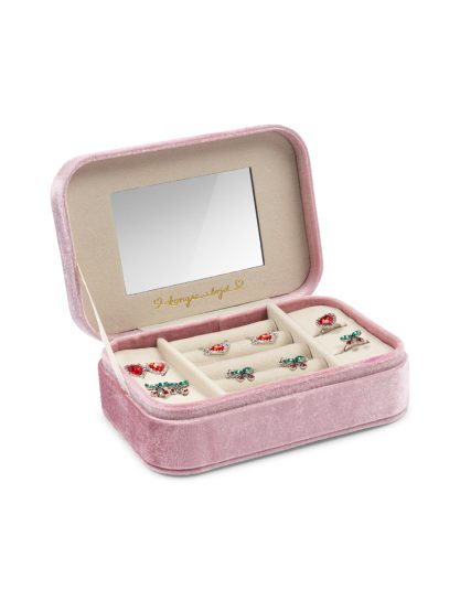 ALL I WISH FOR - JEWELRY Konges Slojd Velvet Jewelry Box with Jewelry Set – Pink