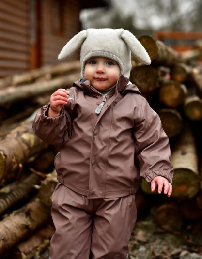 MIKK-LINE Kominiarka merino z uszami zająca | Melange Denver Kominarka merino z uszami królika huttelihut engel