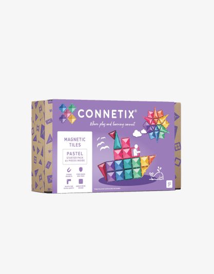 CONNETIX Zestaw klocków magnetycznych Pastel Starter Pack – 64 elementy