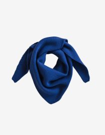 Trójkątny szalik z wełny merino Josephina | Cobalt Blue Hvid Hello Berry