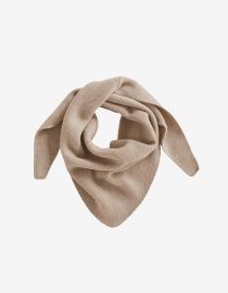 Trójkątny szalik z wełny merino Josephina | Sand Trójkątny szalik z wełny merino Josephina | Hvid Hello Berry Engel Huttelihut wełna merynosów bandana wełniana chusta merino beżowa