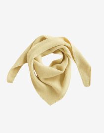 Trójkątny szalik z wełny merino Josephina | Sand Trójkątny szalik z wełny merino Josephina | Hvid Hello Berry Engel Huttelihut wełna merynosów bandana wełniana chusta merino żółta
