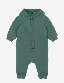 Kombinezon z wełny merino z kapturem | Balsam Green Mikk line hello berry engel hutelihut