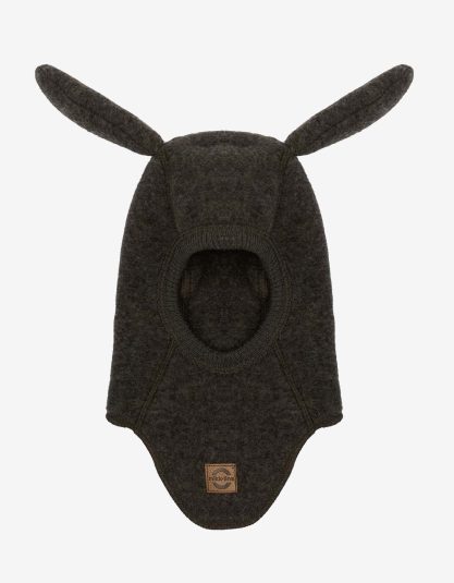 Kominiarka merino z uszami królika | Dark Brown engel huttelihut mikk line
