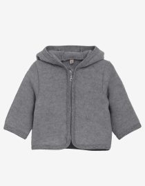 Kurtka merino z uszami królika | Grey Melange