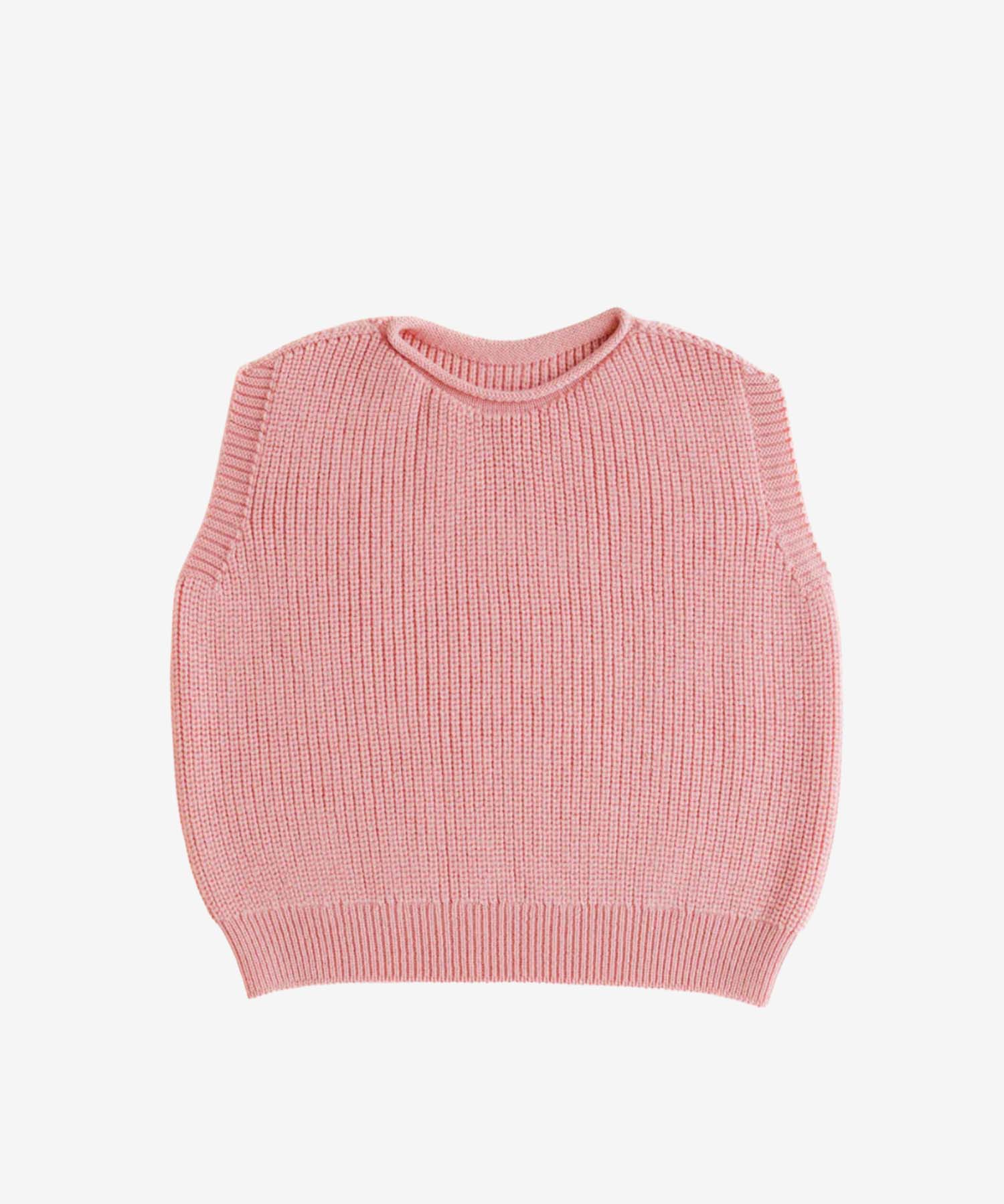 helloberry.pl hvid kamizelka Hvid vest Harvey kids Bubblegum Kamizelka dziecięca z wełny merino | Bubblegum