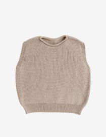 Kamizelka dziecięca z wełny merino | Sand