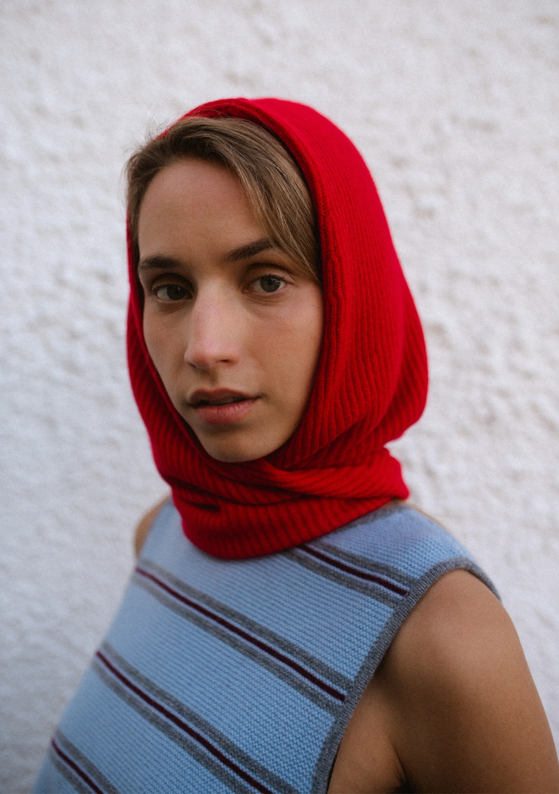 Merino Wool Hood Red HOAPLRDA HOAPLRDA-MerinoHood_Red-2