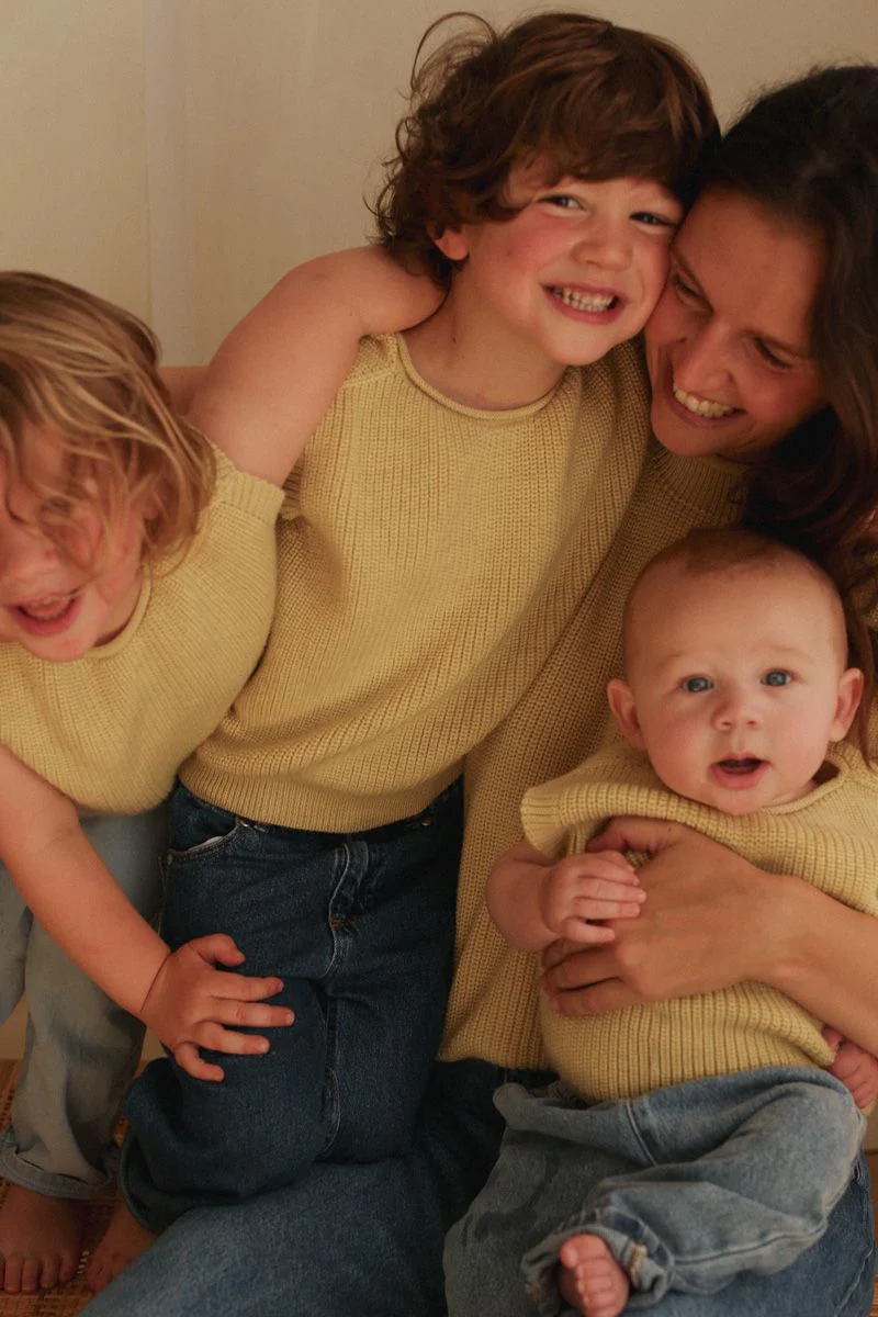 vest harvey (kids) light yellow Kamizelka dziecięca z wełny merino | Light Yellow
