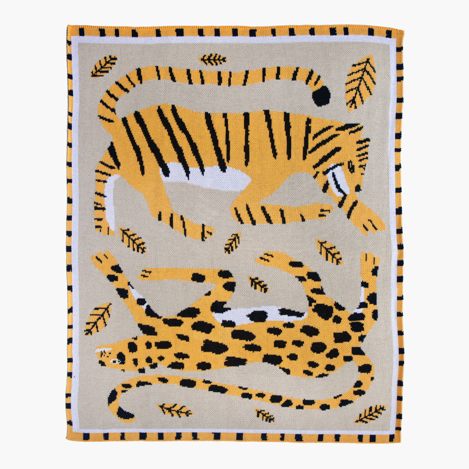 BigCats1 Dzianinowy kocyk dziecięcy | Big Cats