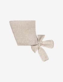 Czapeczka merino wiązana Tegan Bonnet | Tapir Tegan Bonnet - Almond mabli hello berry czapka merynosowa merino bonetka dla niemowlaka