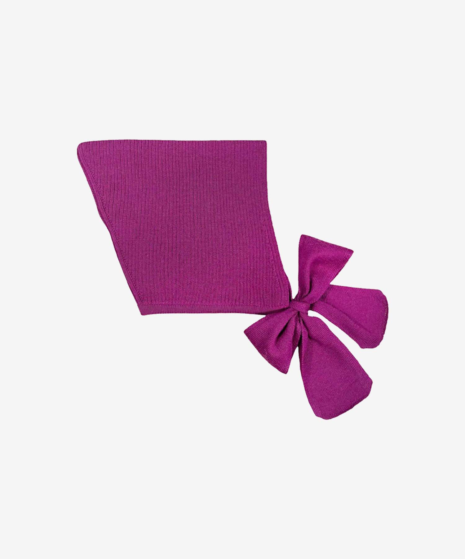 helloberry.pl mabli Mabli-Knits-Kids-AW25-MAB689-Tegan-Bonnet-Violet Czapeczka merino wiązana Tegan Bonnet | Violet MABLI HELLO BERRY HVID