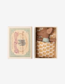 Sleepy wakey baby mouse in matchbox - Blue