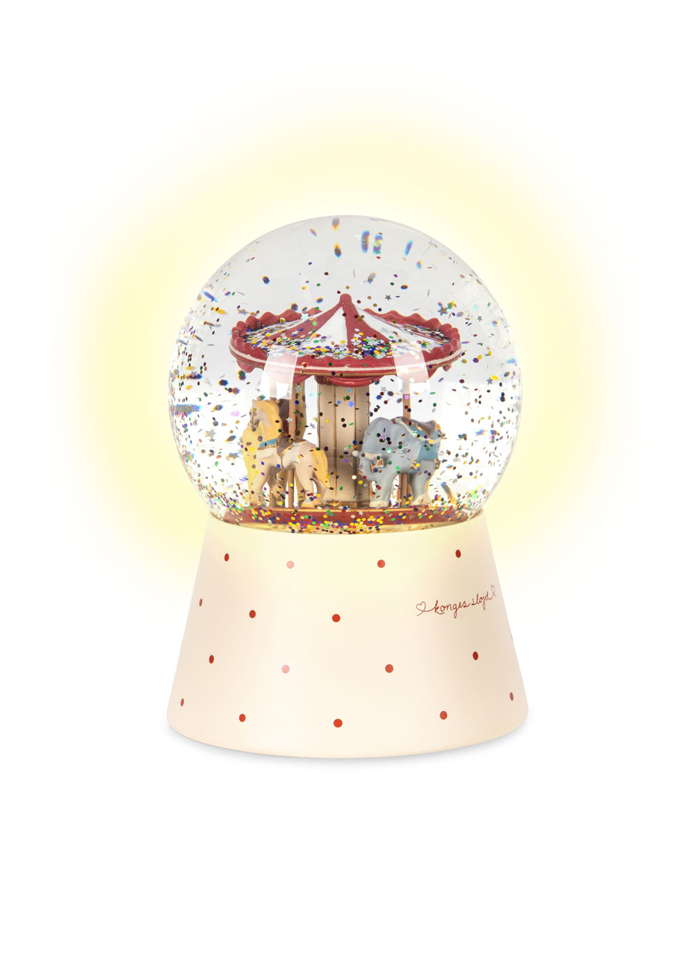 pack_ks104305-s45064_2 konges sløjd Świecąca kula śnieżna z karuzelą