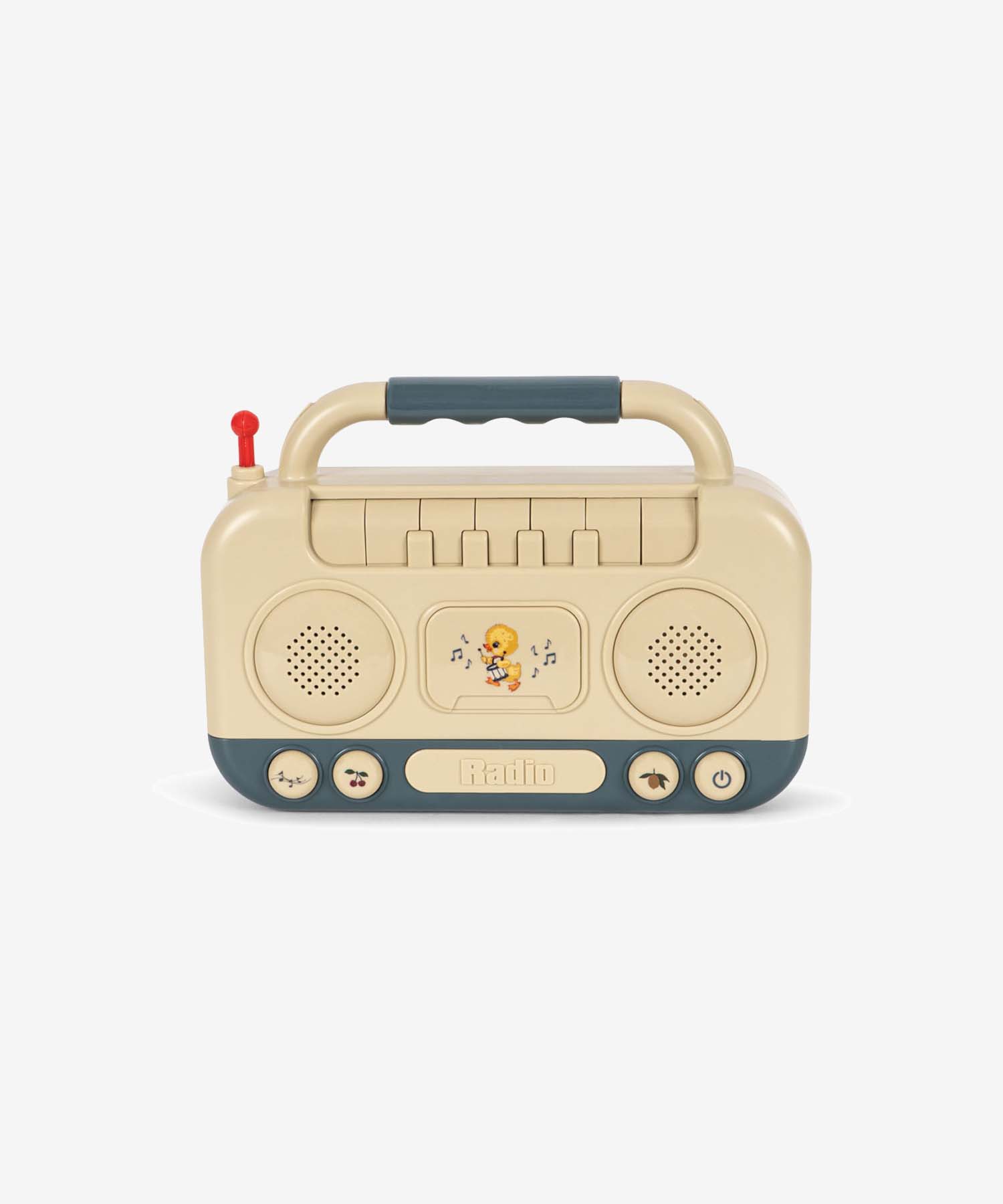 helloberry.pl konges slojd Warstwa 14 Muzyczne radio dla malucha | Baby Boombox konges zabawka retro dla roczniaka zabawka dla niemowlaka grająca hello berry
