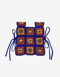Szydełkowa kamizelka z wełny merino | Sapphire mabli hello berry