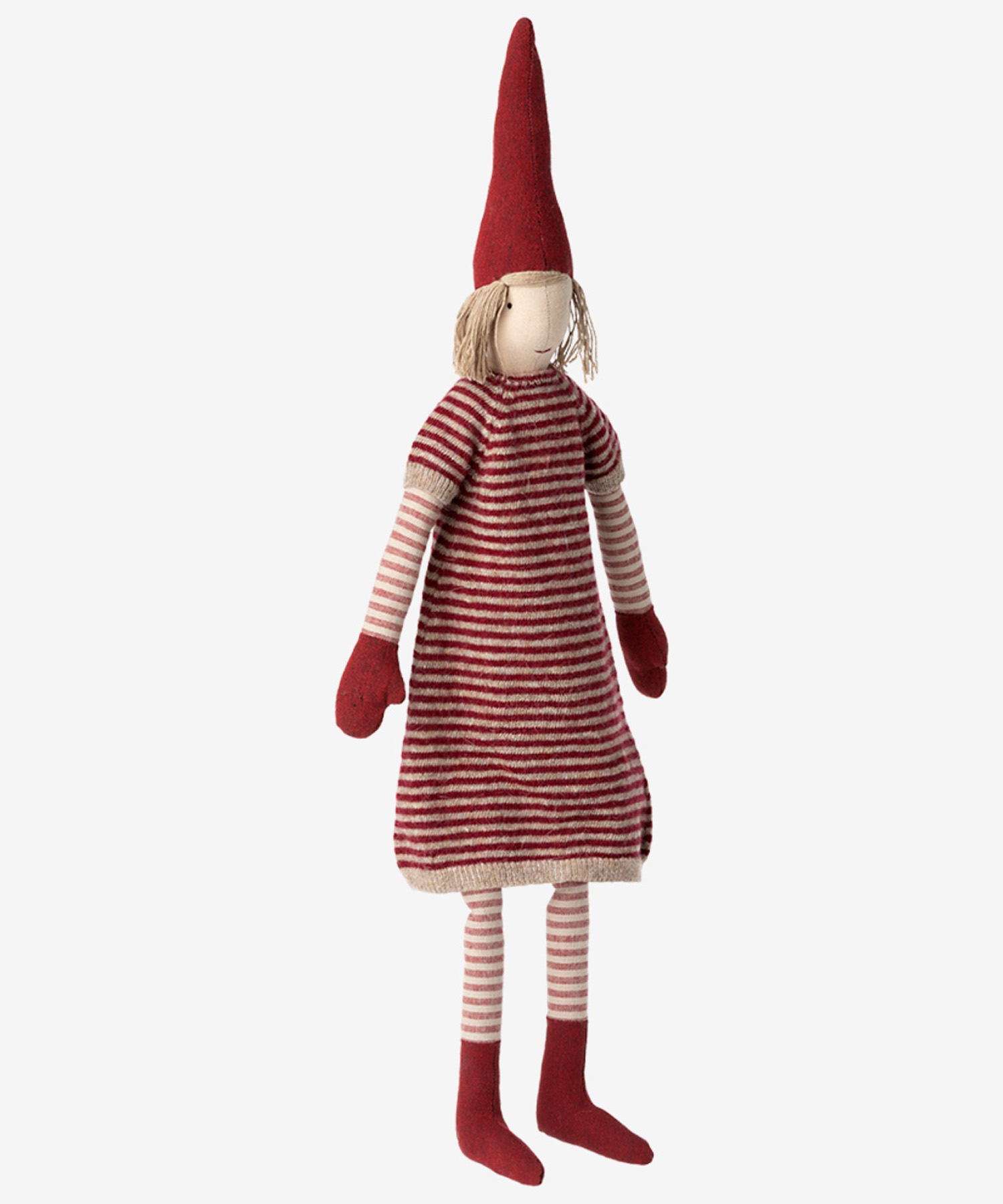 helloberry.pl-maileg-14-2440-01-lalka-swiateczna Świąteczny skrzat Pixy | Size 4 Girl Knitted dress