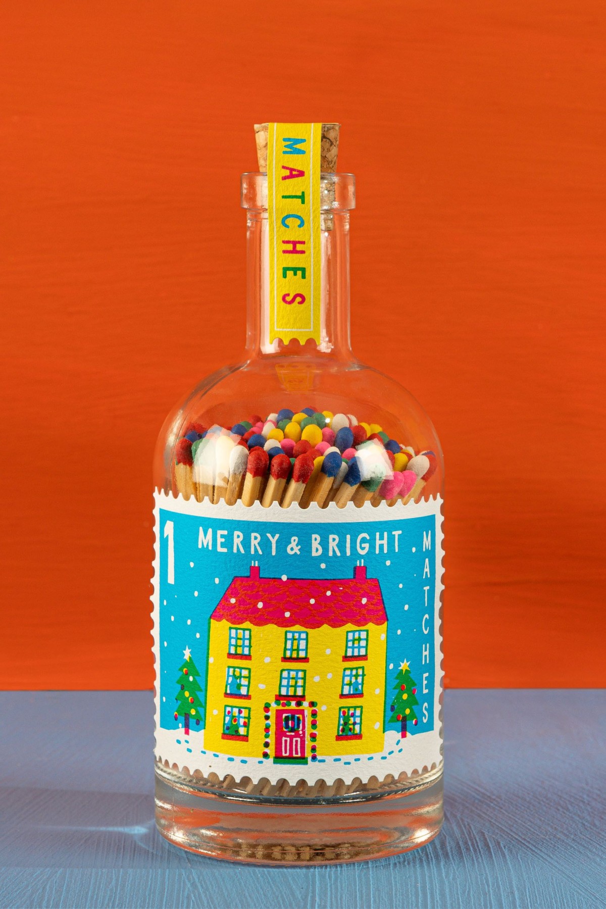 Merry & Bright Stamp Match Bottle Ozdobne zapałki w słoiczku | Merry & Bright