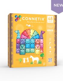 Brokatowe klocki magnetyczne | Glitter Castle Pack 48 pc