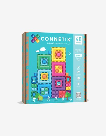 Zestaw klocków magnetycznych | Bright Portal Pack 48 pc connetix hello berry