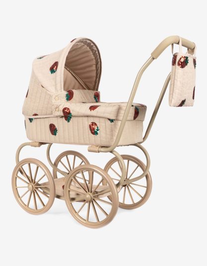 MINNIE TULLE DOLL PRAM strawberry Konges Sløjd wózek dla lalek retro wózek dla lalek wózek dla lalek vintage wózek dla lalek dziewczynka wózek dla lalek 3+ wózek dla lalek Hello Berry limitowana kolekcja Konges Sløjd