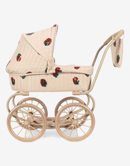 MINNIE TULLE DOLL PRAM strawberry Konges Sløjd wózek dla lalek retro wózek dla lalek wózek dla lalek vintage wózek dla lalek dziewczynka wózek dla lalek 3+ wózek dla lalek Hello Berry limitowana kolekcja Konges Sløjd
