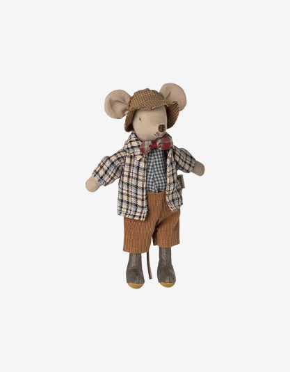 myszka Maileg Maileg granddad mouse myszka dziadek Maileg Maileg myszka dziadek Maileg mice collection Maileg myszka 16 cm Maileg zabawki dla dzieci myszka przytulanka Maileg Maileg mouse toy skandynawska zabawka dla dziecka kolekcja myszek Maileg