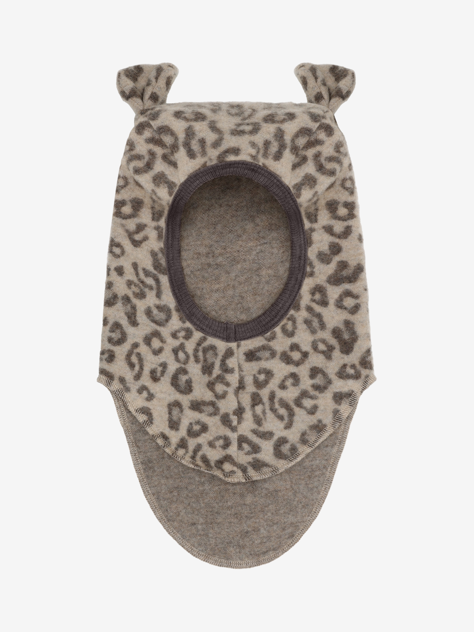 HUTTEliHUT - Balaclava Ears Wool Fleece Jac 460505 - 2044 - Camel Melange leopard