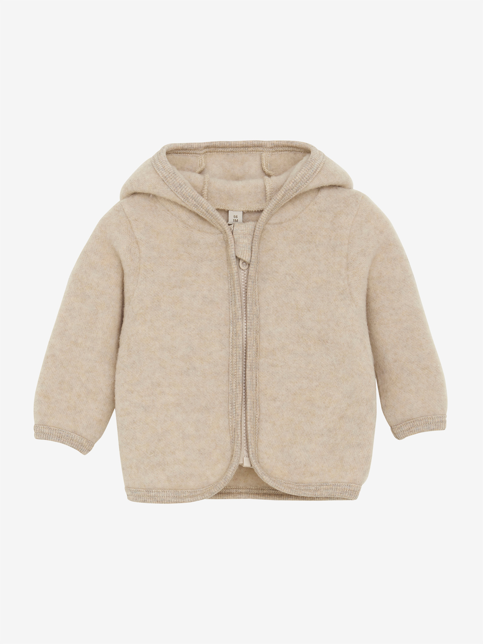 HUTTEliHUT - Jacket Ears Wool Fleece 6521 - 2601 - Sand Melange HUTTEliHUT - Jacket Ears Wool Fleece 6521 - 2601 - Sand Melange