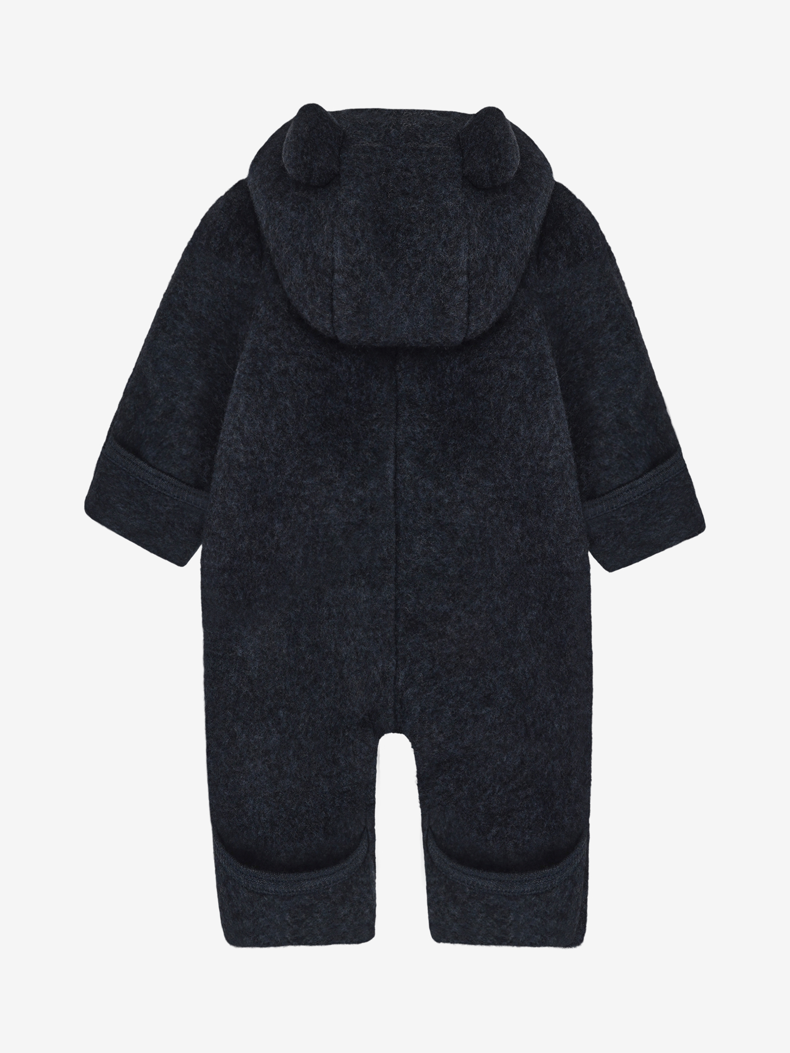 HUTTEliHUT - Pram Suit Ears Wool Fleece 480989 - 7790 - Navy Melange3 (1)